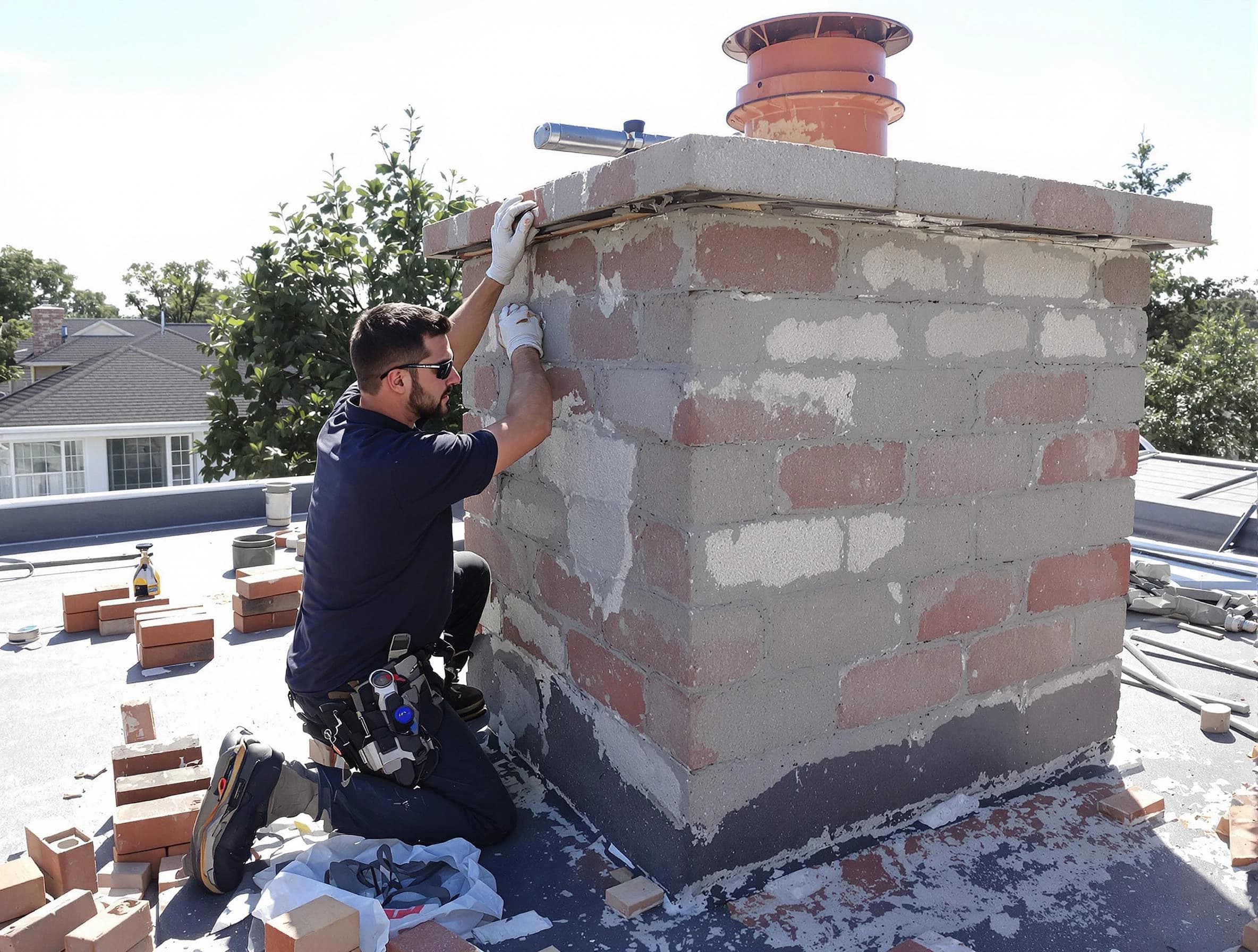 Advanced chimney repair process by Castle Pines Village Chimney Sweep in Castle Pines Village, CO