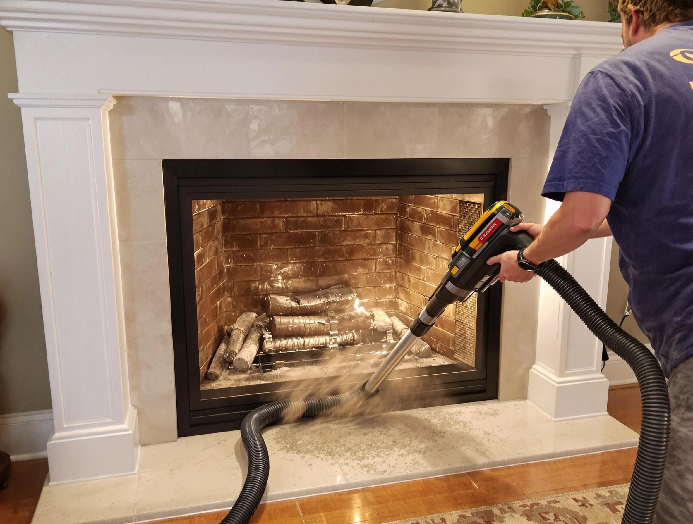 Fireplace cleaning performed by Castle Pines Village Chimney Sweep in Castle Pines Village, CO