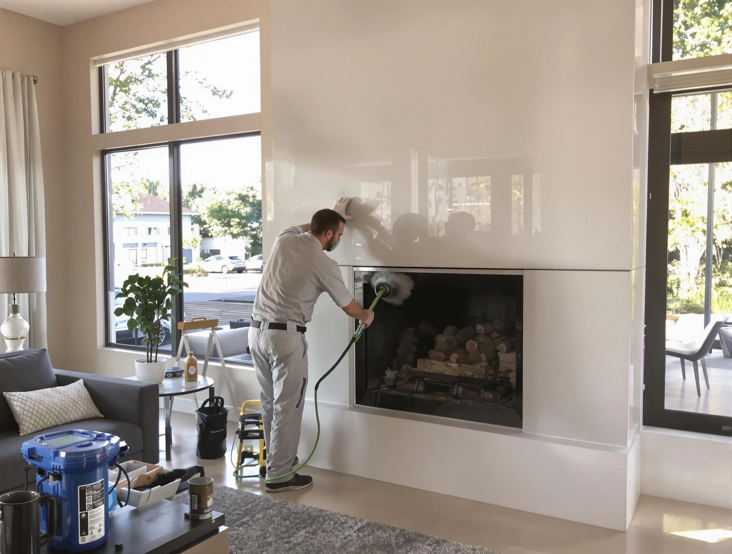 Castle Pines Village Chimney Sweep performing thorough soot removal in Castle Pines Village, CO