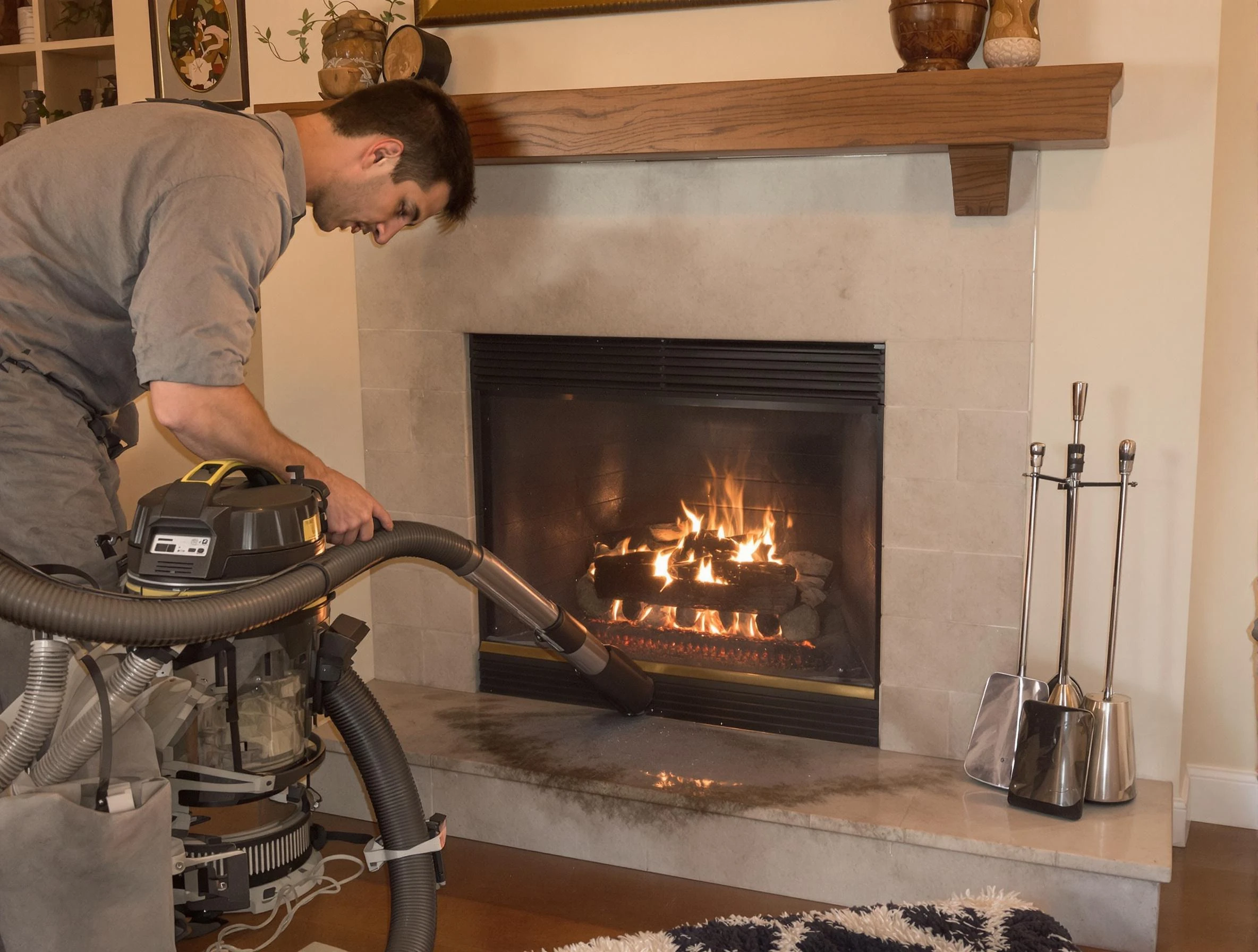 Routine fireplace upkeep by Castle Pines Village Chimney Sweep in Castle Pines Village, CO
